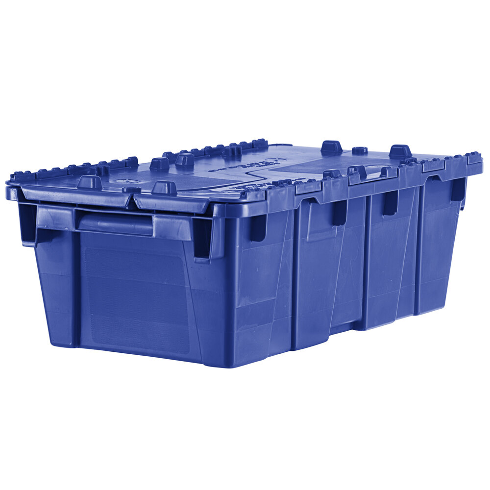 Orbis FP075 20" x 12" x 8" StackNNest Flipak Dark Blue Tote Box with