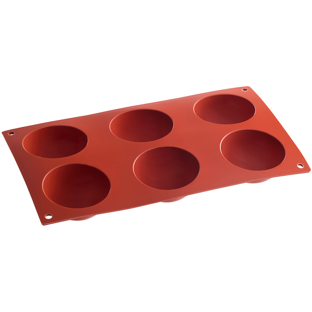 Silikomart SQ009 24 Compartment Muffins Silicone Baking Mold - 2 3/4 x 2  3/4 x 1 9/16 Cavities
