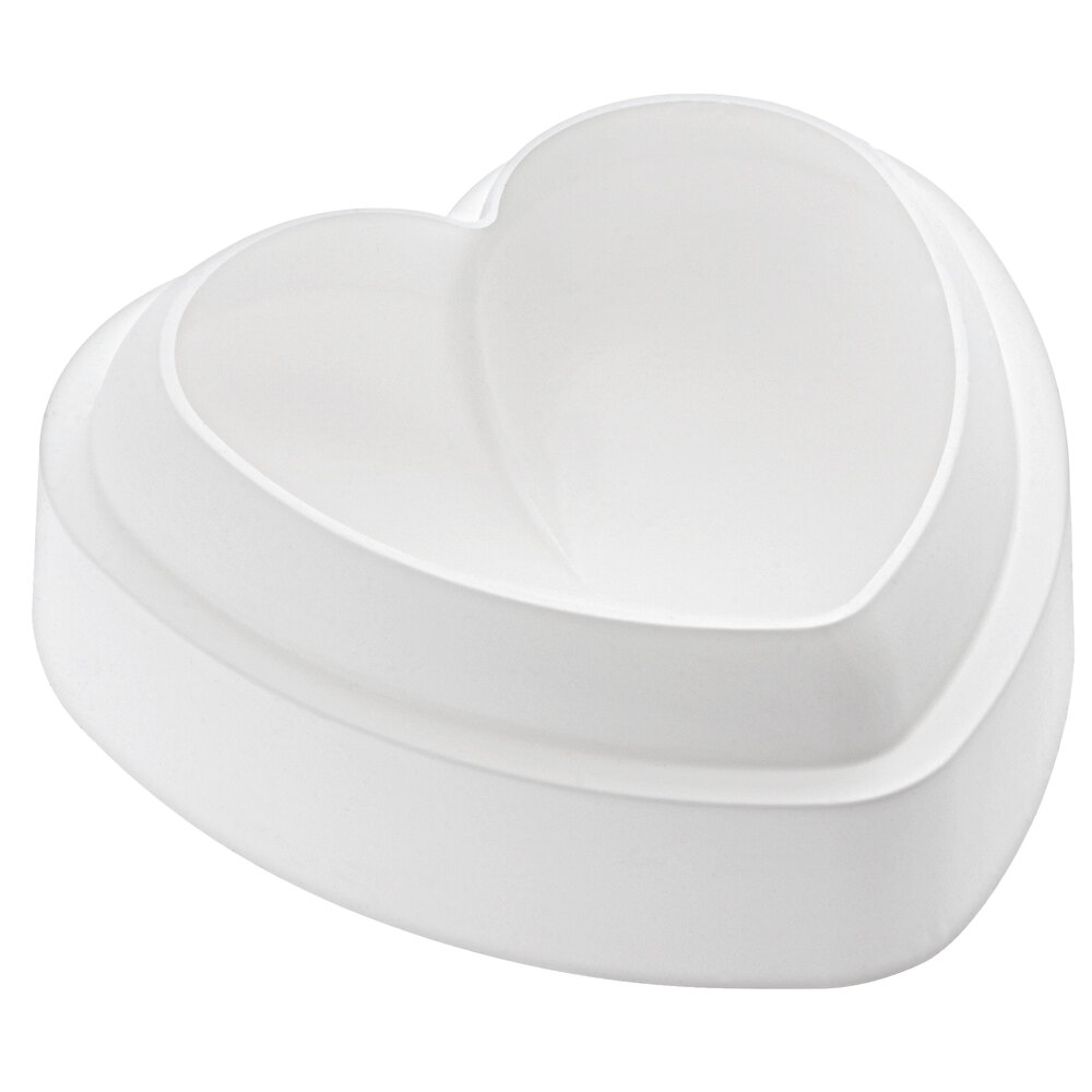 2.36" Dia x 1.38" D Silikomart Silicone Non-Stick Bakeware Heart Mold 3 Oz 