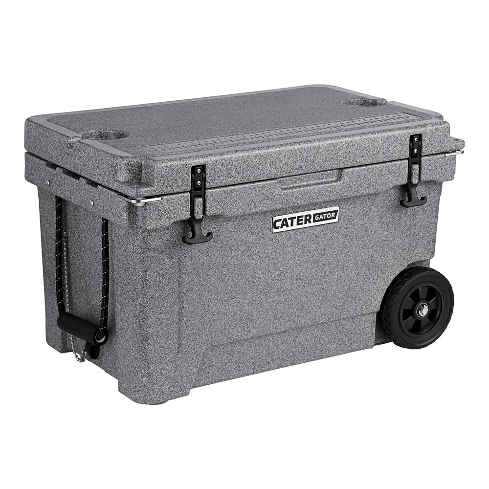 CaterGator CG45SPGW Gray 45 Mobile Rotomolded Outdoor Cooler