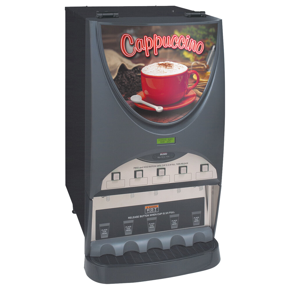 Bunn 38100.0050 iMIX5S+ Silver Series Plus Hot Beverage System 5 Hoppers