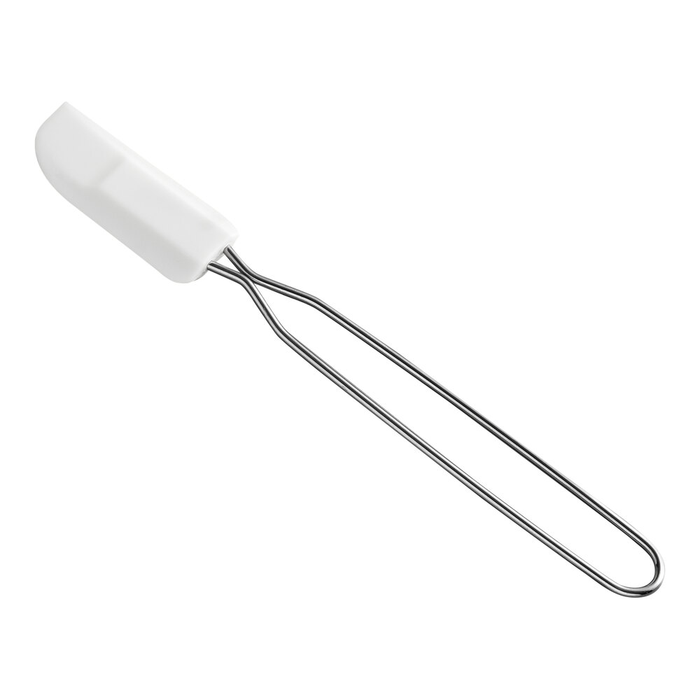 Linden Sweden 9" White High-Heat Silicone Spatula with Stainless Steel Handle