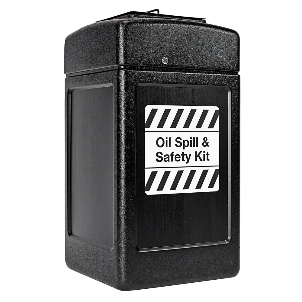 Commercial Zone 739401 42 Gallon Black Rectangular Oil Spill and Safety