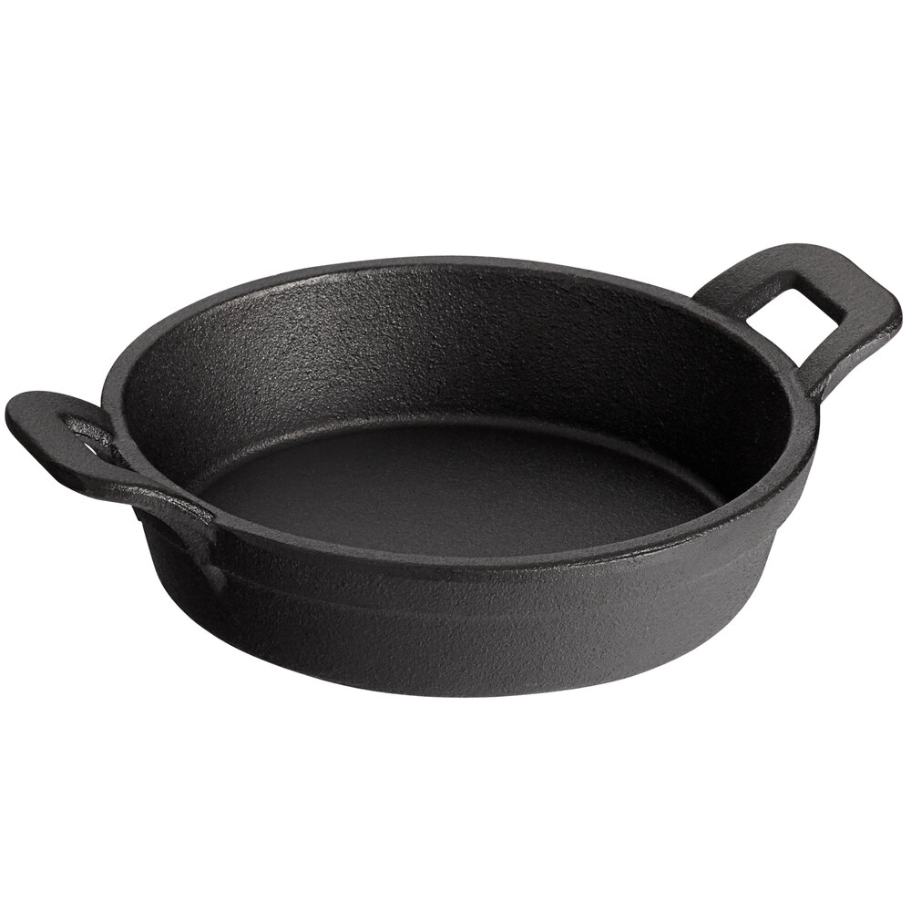 Tablecraft Mini Cast Iron Round Casserole Dish (18 oz.)