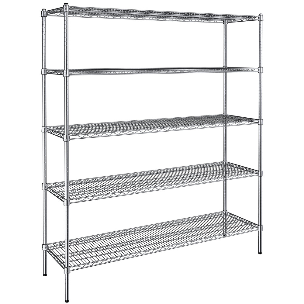 Chrome 5Shelf Kit 18" x 60" Free Shipping & Low Prices
