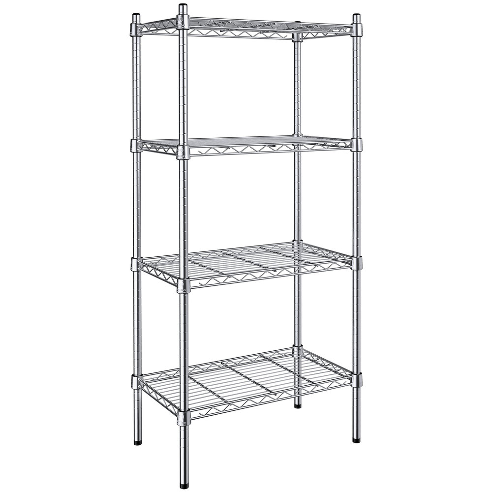 Steelton 14" x 24" NSF Chrome 4Shelf Kit with 54" Posts