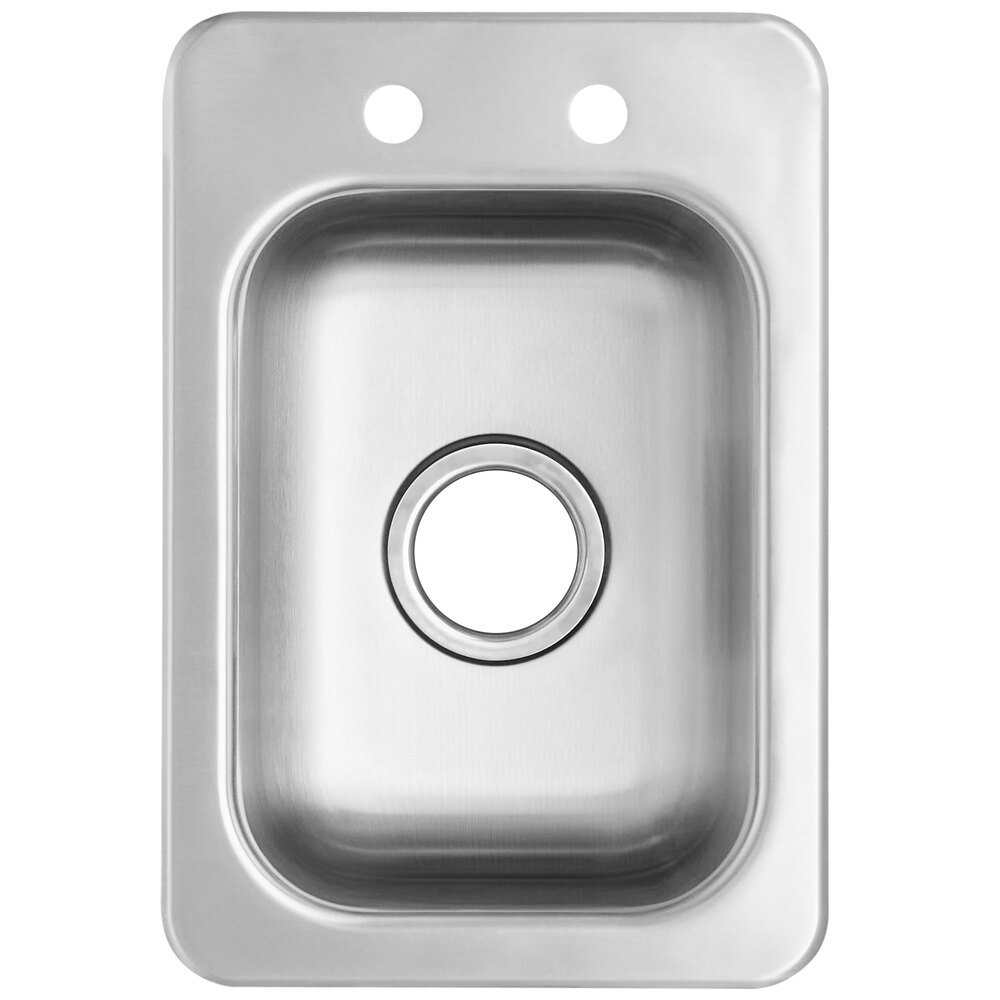 A Regency stainless steel drop-in sink with one compartment.