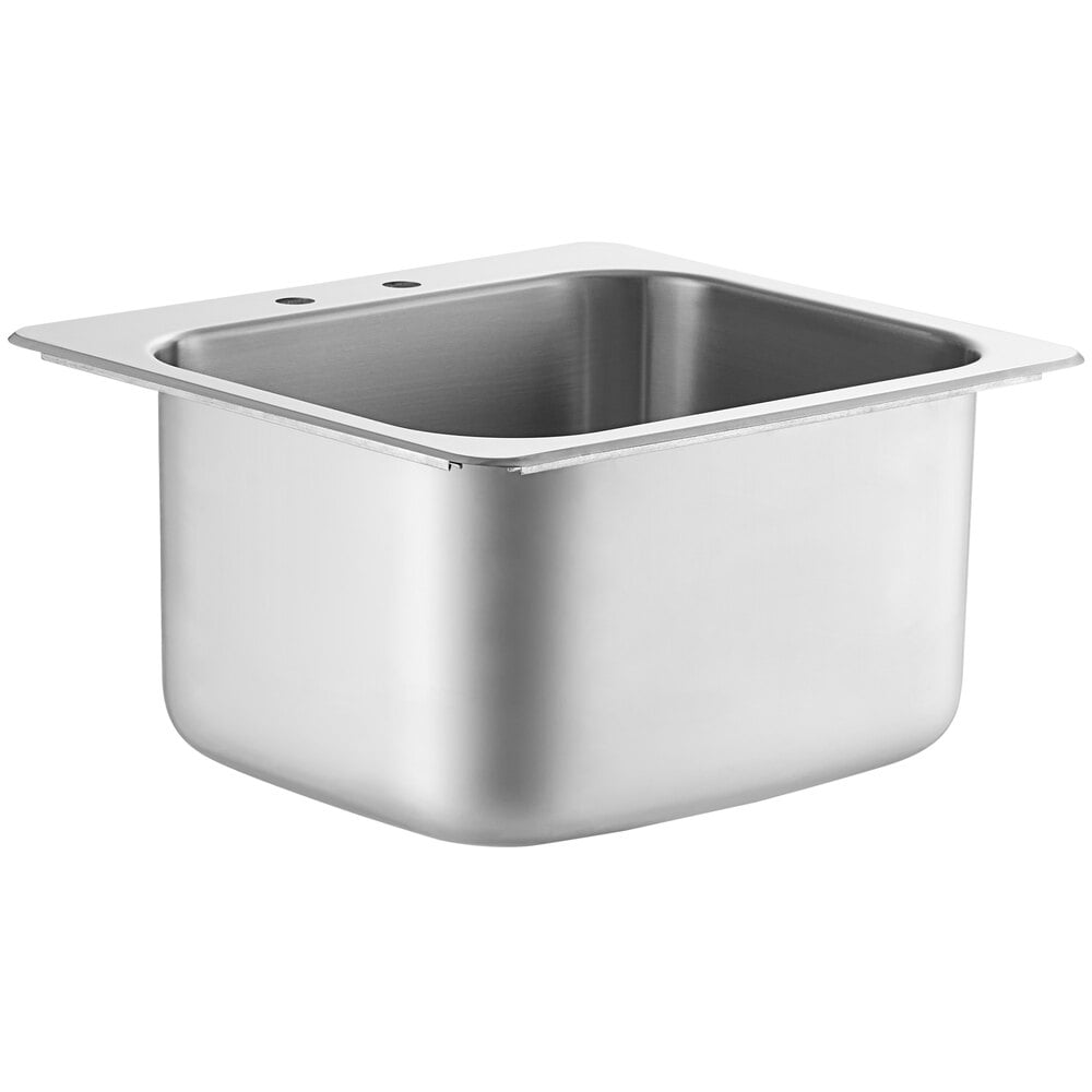Regency 20 inch x 16 inch x 12 inch 20 Gauge Stainless Steel One Compartment Drop-In Sink
