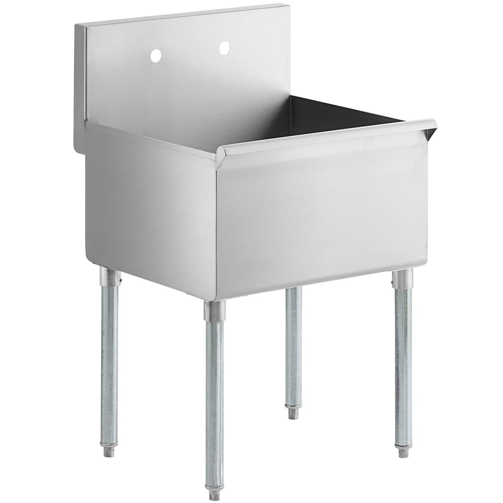 Regency 24 inch 16-Gauge Stainless Steel One Compartment Commercial Utility Sink - 24 inch x 21 inch x 13 inch Bowl