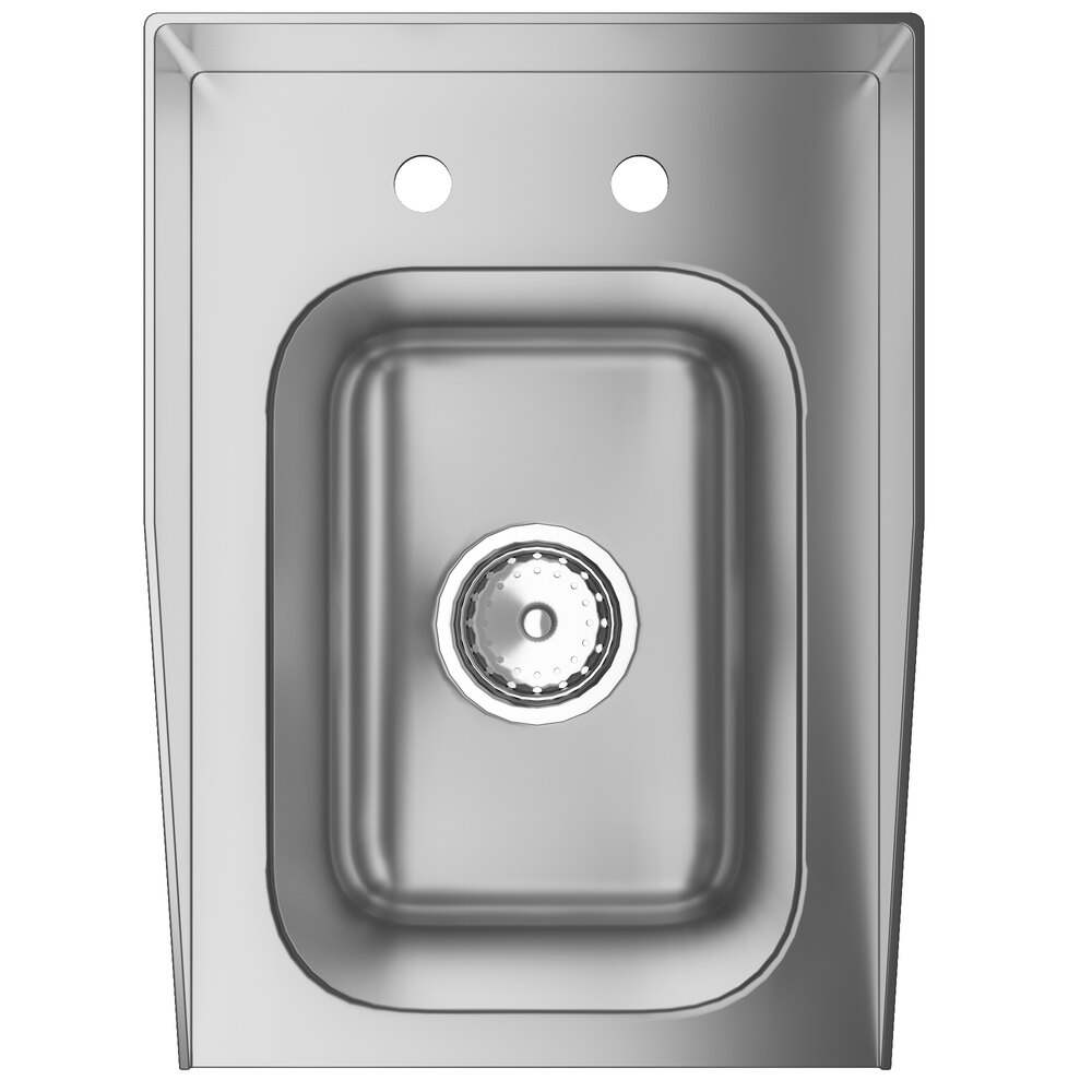 Waterloo 10" x 14" x 10" 18 Gauge Stainless Steel One Compartment Drop