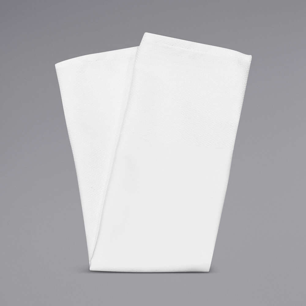 Sinapi Drape Snap Drape 54432222NH010 White Milan Birdseye Banded Cloth Napkin, 22 ...