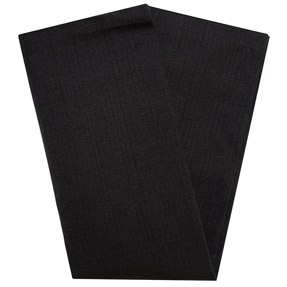 Snap Drape 54712020NL014 Black Milan Classic Linen Cloth Napkin, 20