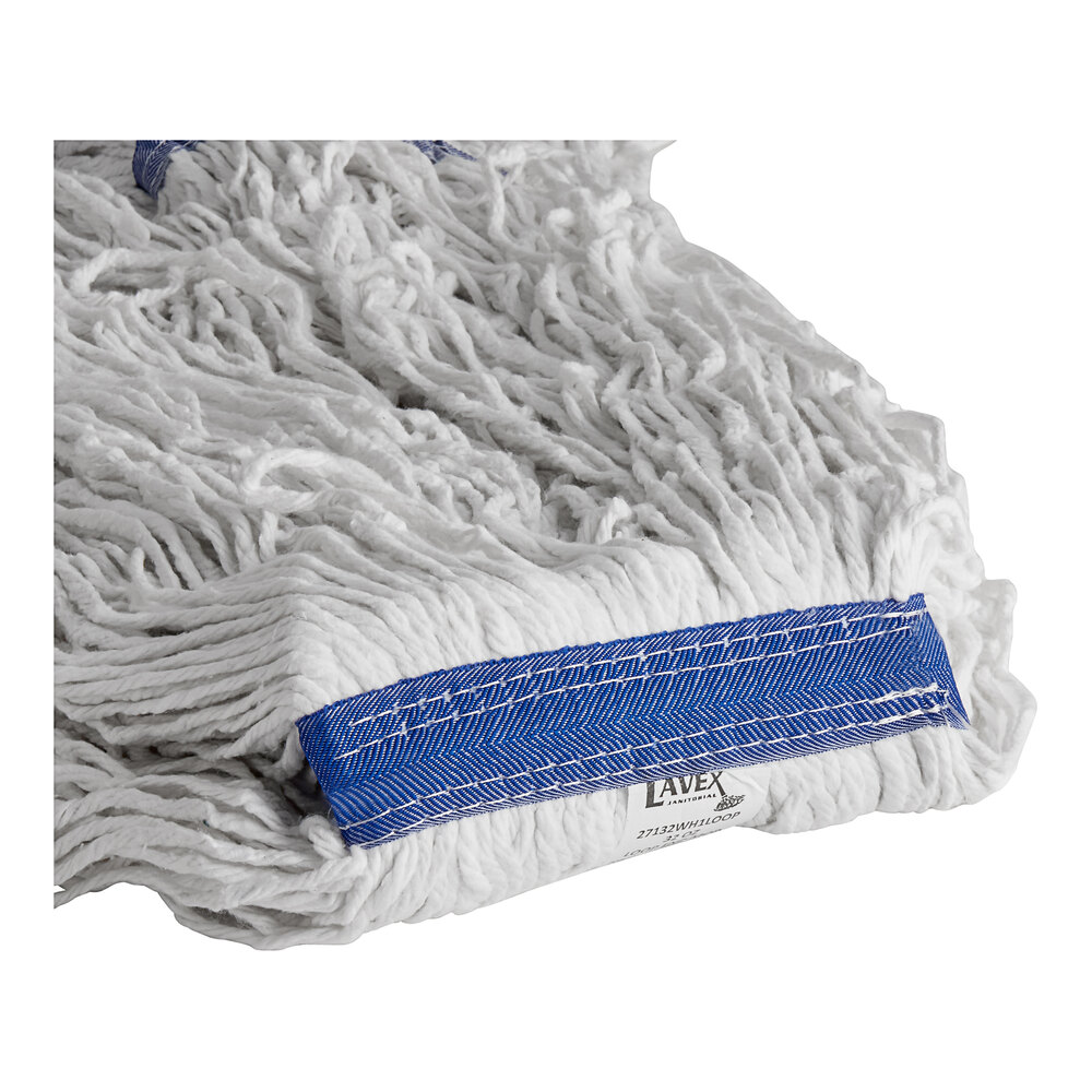 32 oz. White Cotton Blend Looped End Wet Mop Head with 1