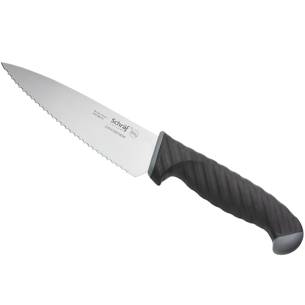 Schraf 6" Serrated Chef Knife with TPRgrip Handle