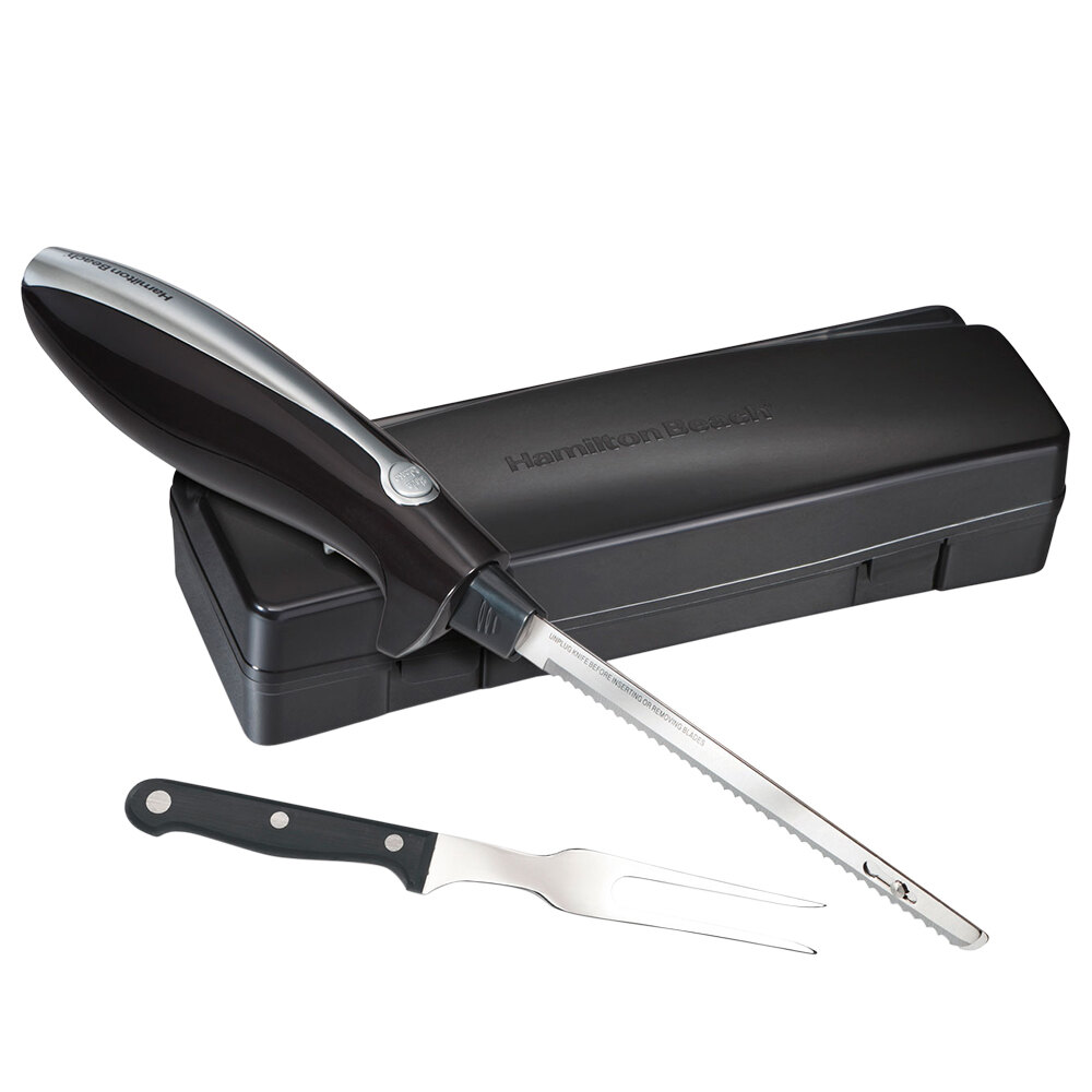Hamilton Beach 74275R Black Electric Knife Set 120V