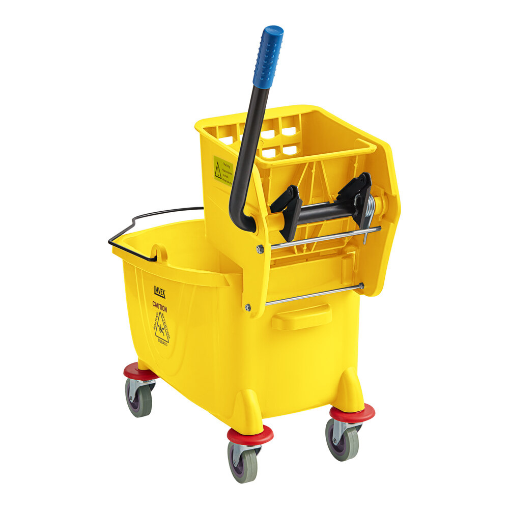 26 Qt. Yellow Mop Bucket and Side Press Wringer Combo