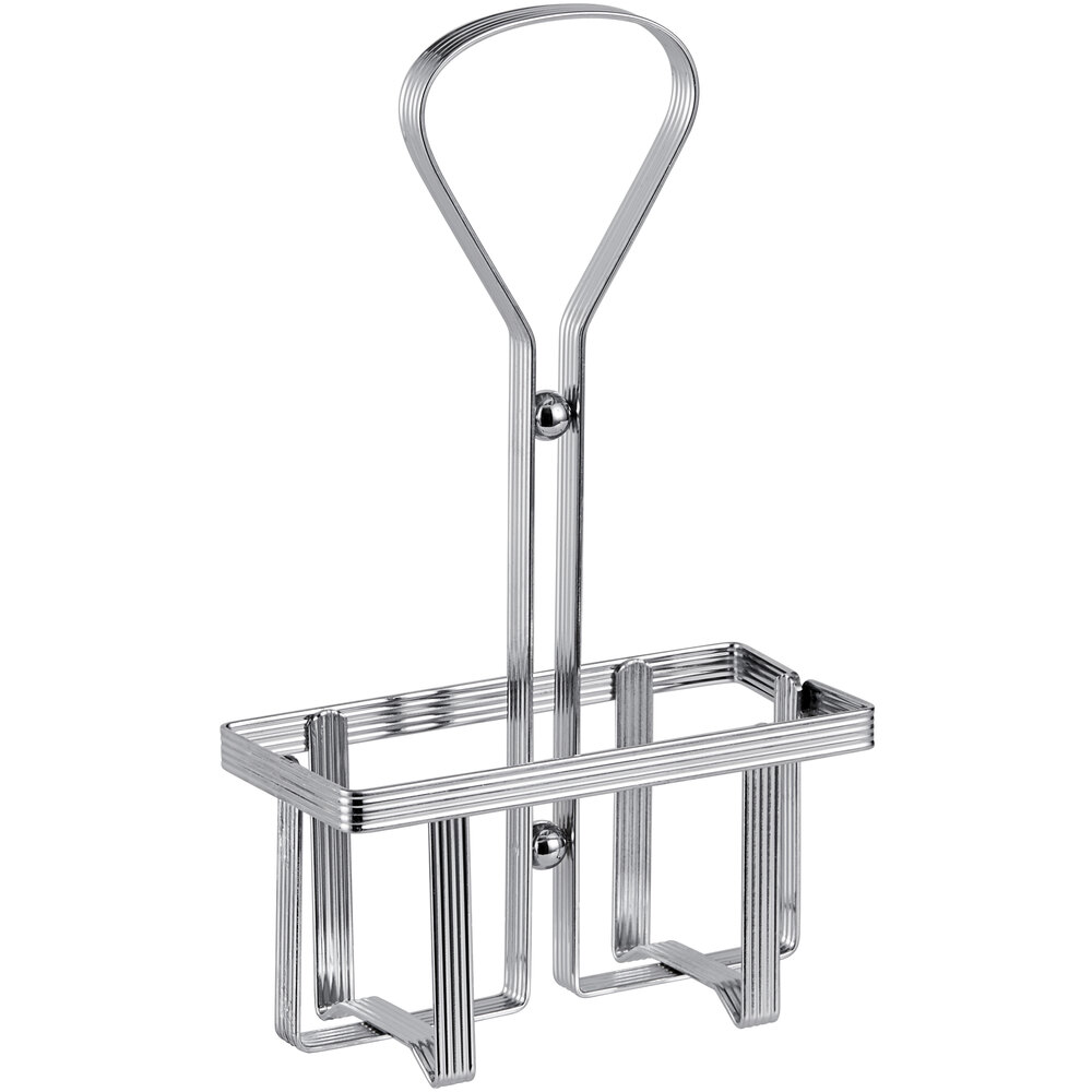 American Metalcraft VBR1 Chrome Oil and Vinegar Cruet Rack 5 1/4" x 2
