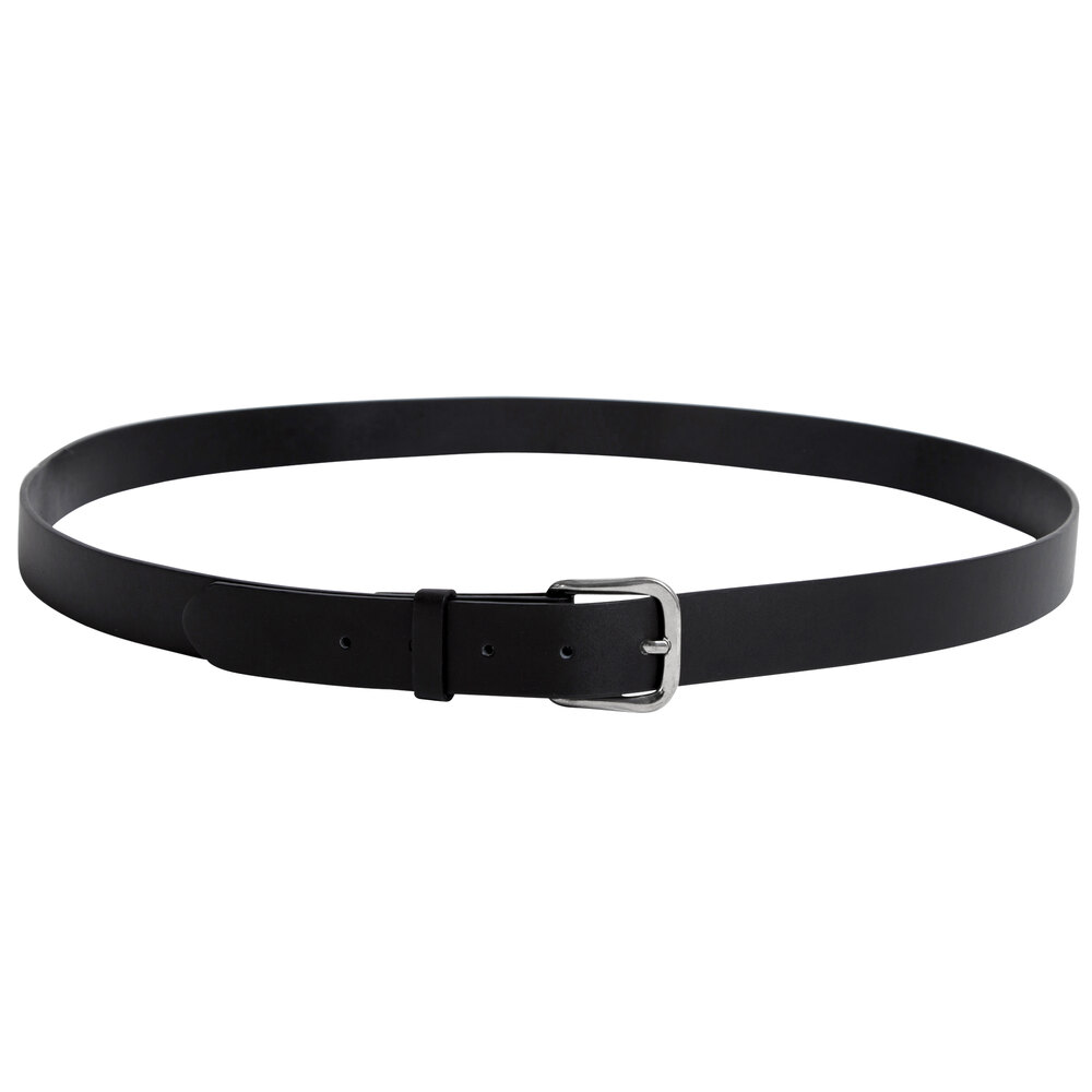 Costume National Black Leather Metal Buckle Waist Belt
