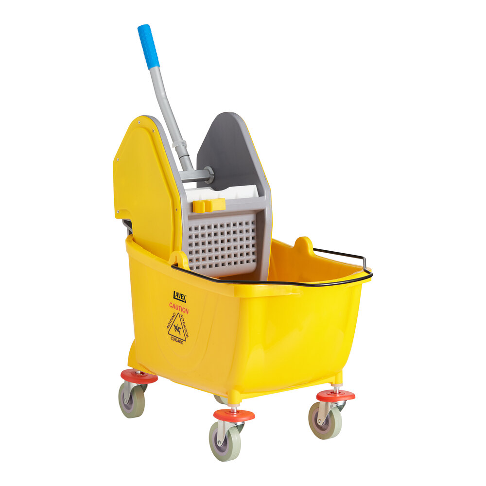 **Excel Care™ 35QT Yellow Mopping Bucket w/ Side Press