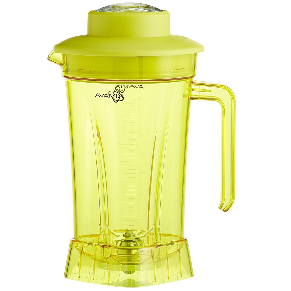 AvaMix 928BLJAR64PY 64 oz. Yellow TRITAN® Plastic Jar - Avamix