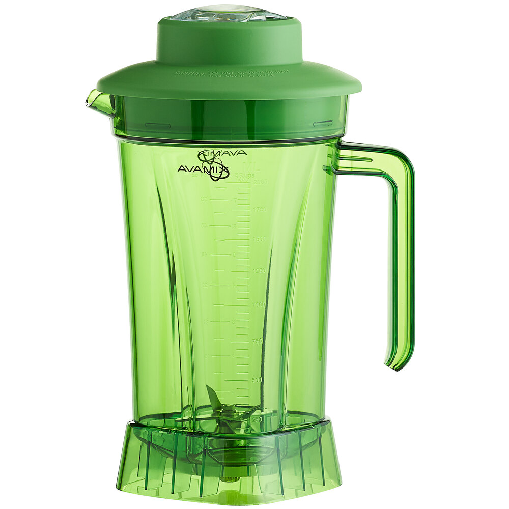 AvaMix 928BLJAR64PG 64 oz. Green TRITAN® Plastic Jar - Avamix