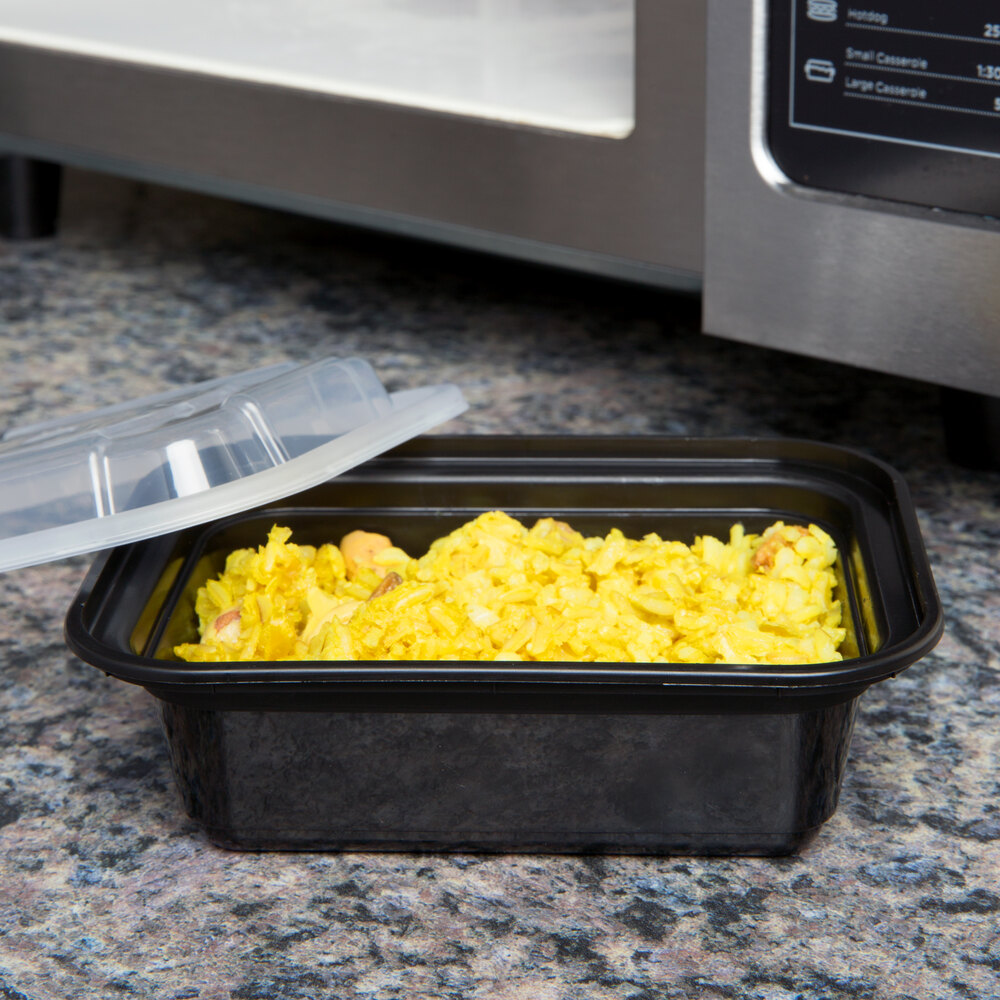 Versatainer NC818B 12 oz. Microwavable Meal Prep Container with Lid, 150/Case