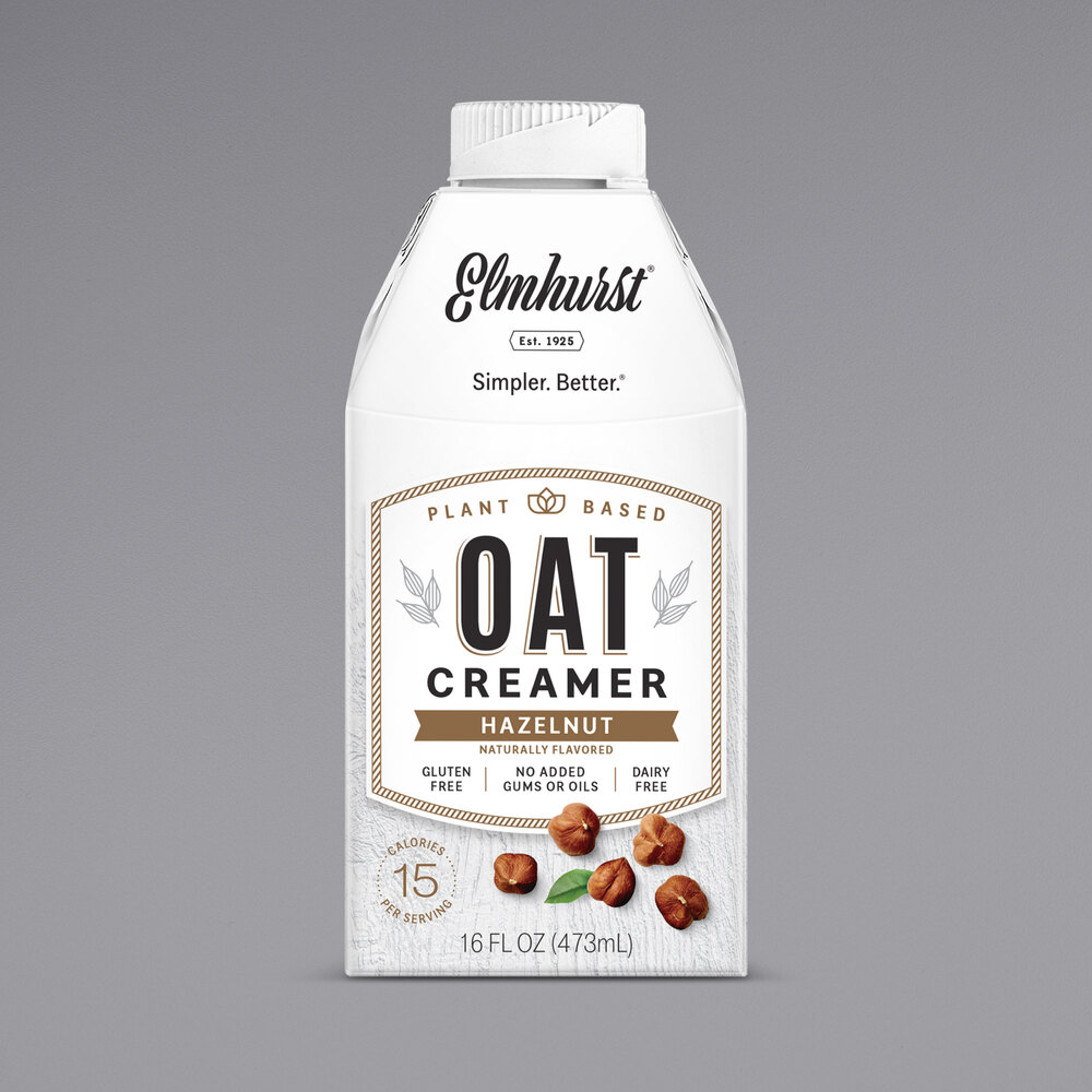 Elmhurst's Hazelnut Oat Creamer 16 oz. Container