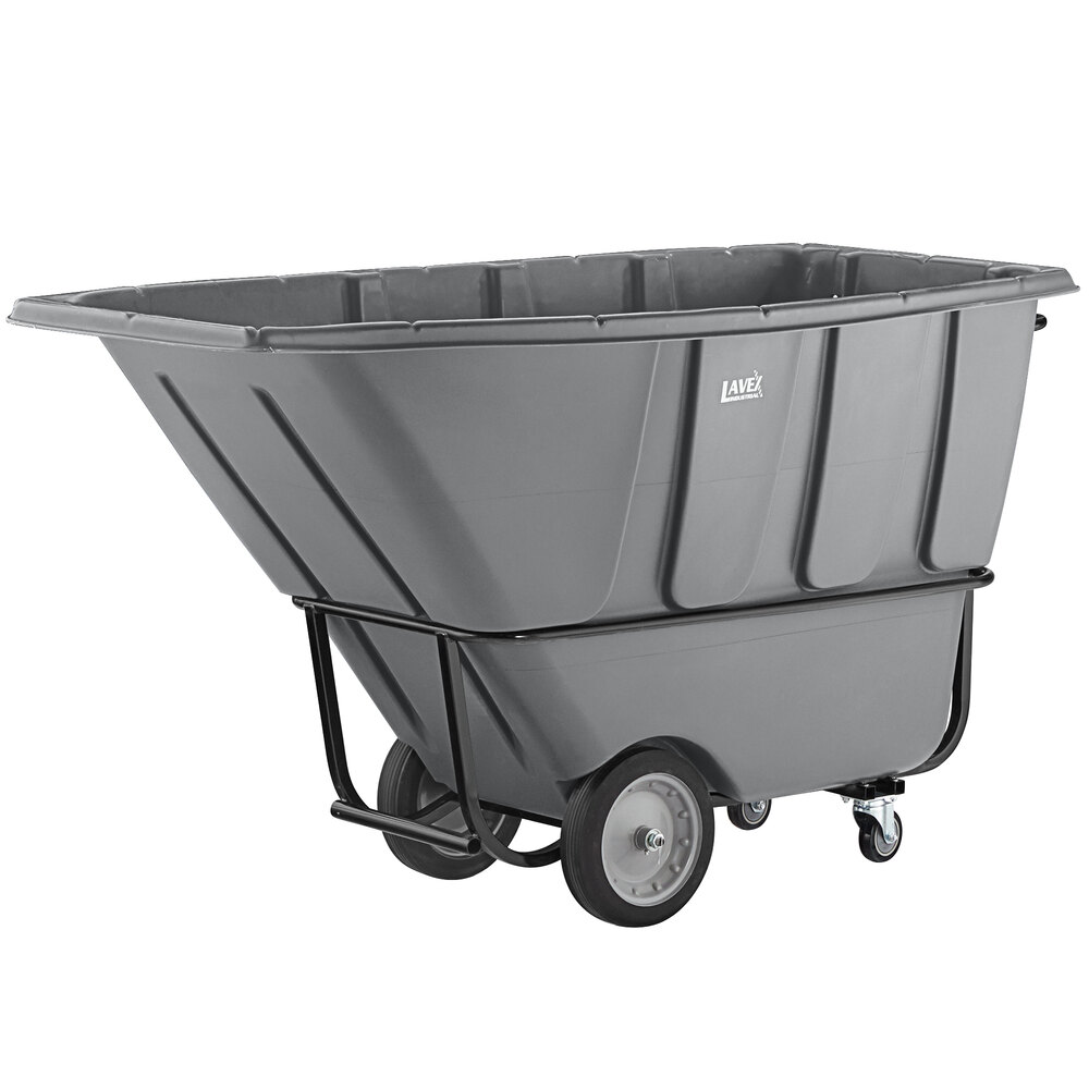 Lavex 1 Cubic Yard Gray StandardDuty Tilt Truck / Trash Cart (1250 lb