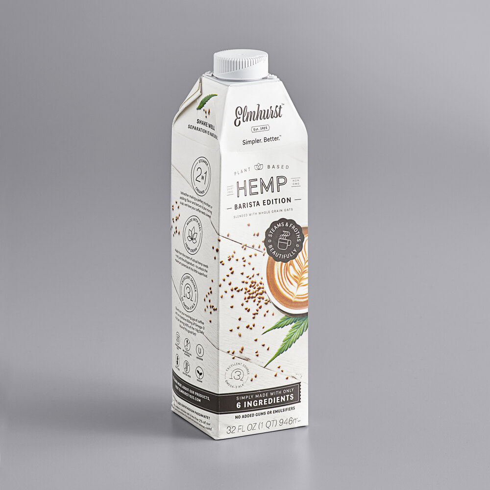 Elmhurst 32 oz. Barista Hemp Milk