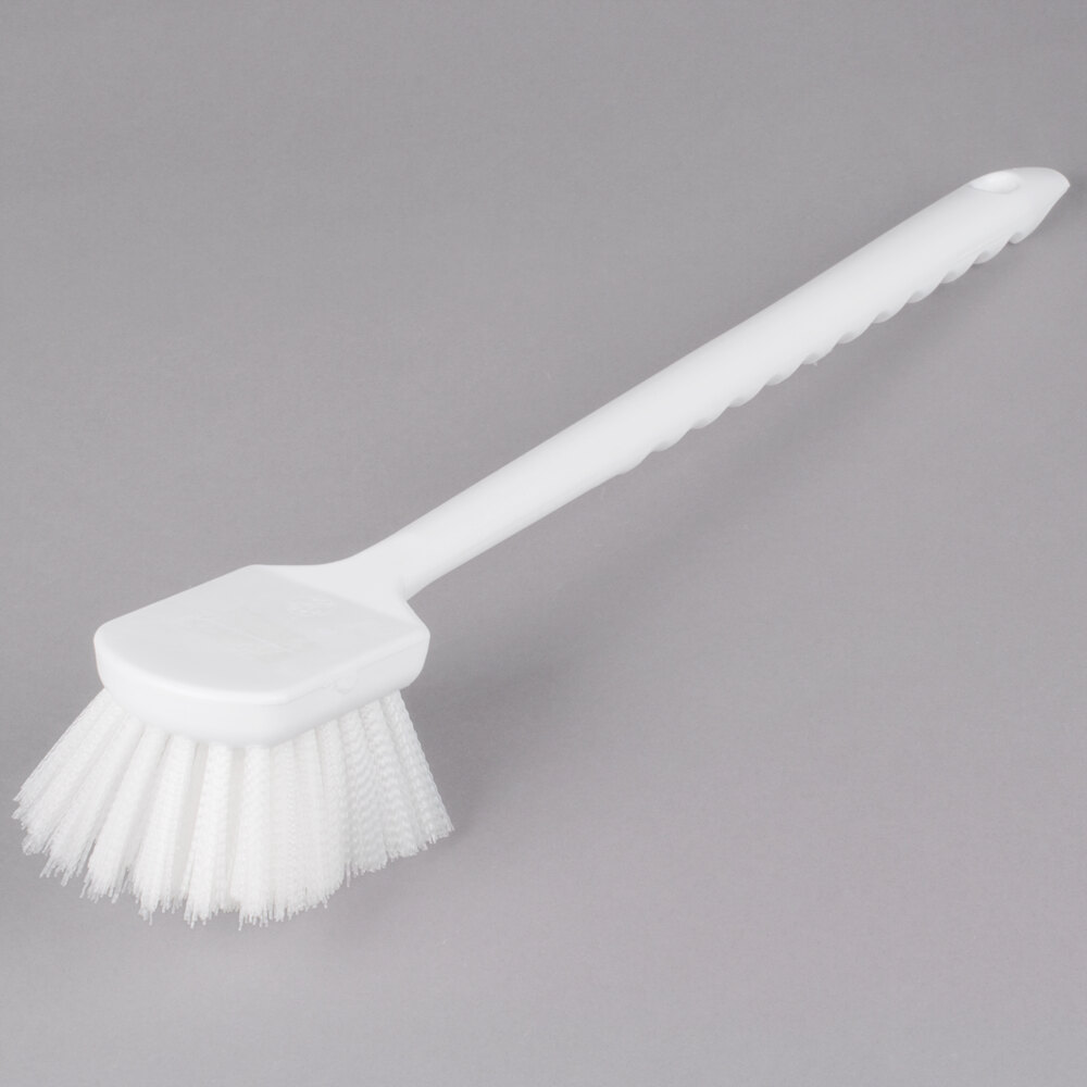 Carlisle 4050000 Sparta 20" White Floating Utility / Pot Scrub Brush