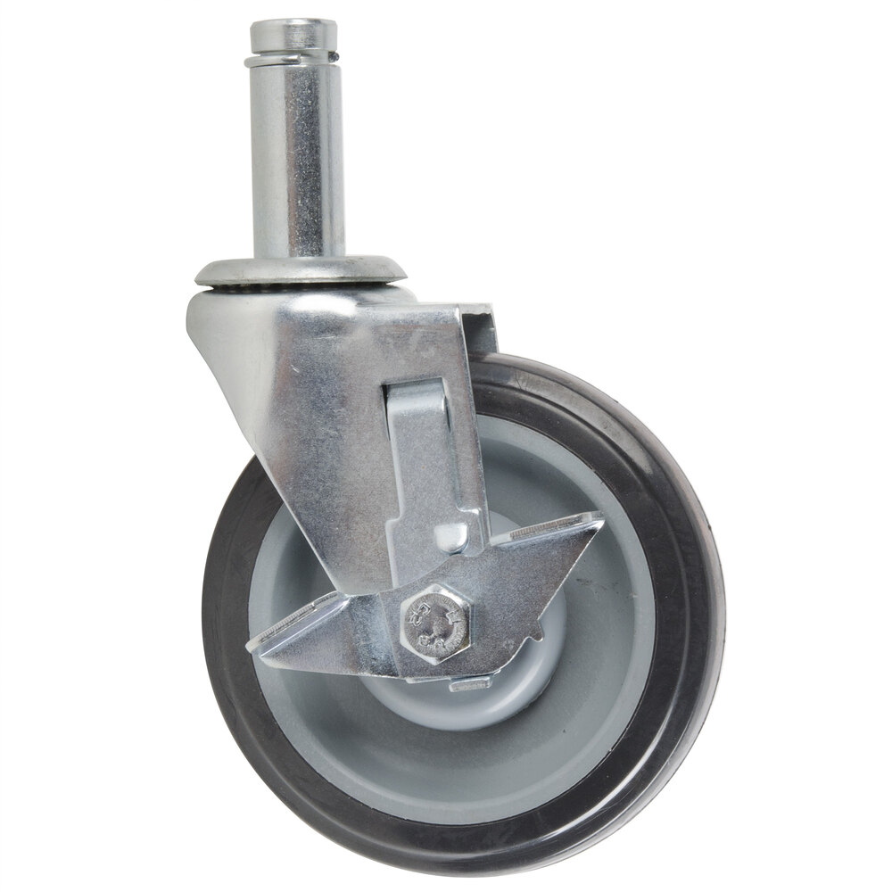 Regency Replacement 5" Polyurethane Shelving Stem Caster with Brake