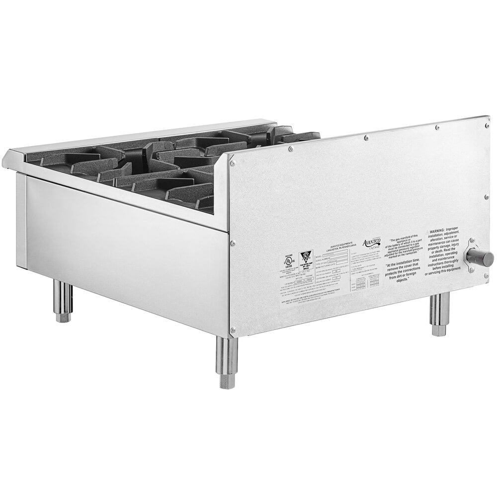Avantco Chef Series CAGR424 24" 4 Burner Gas Countertop Range