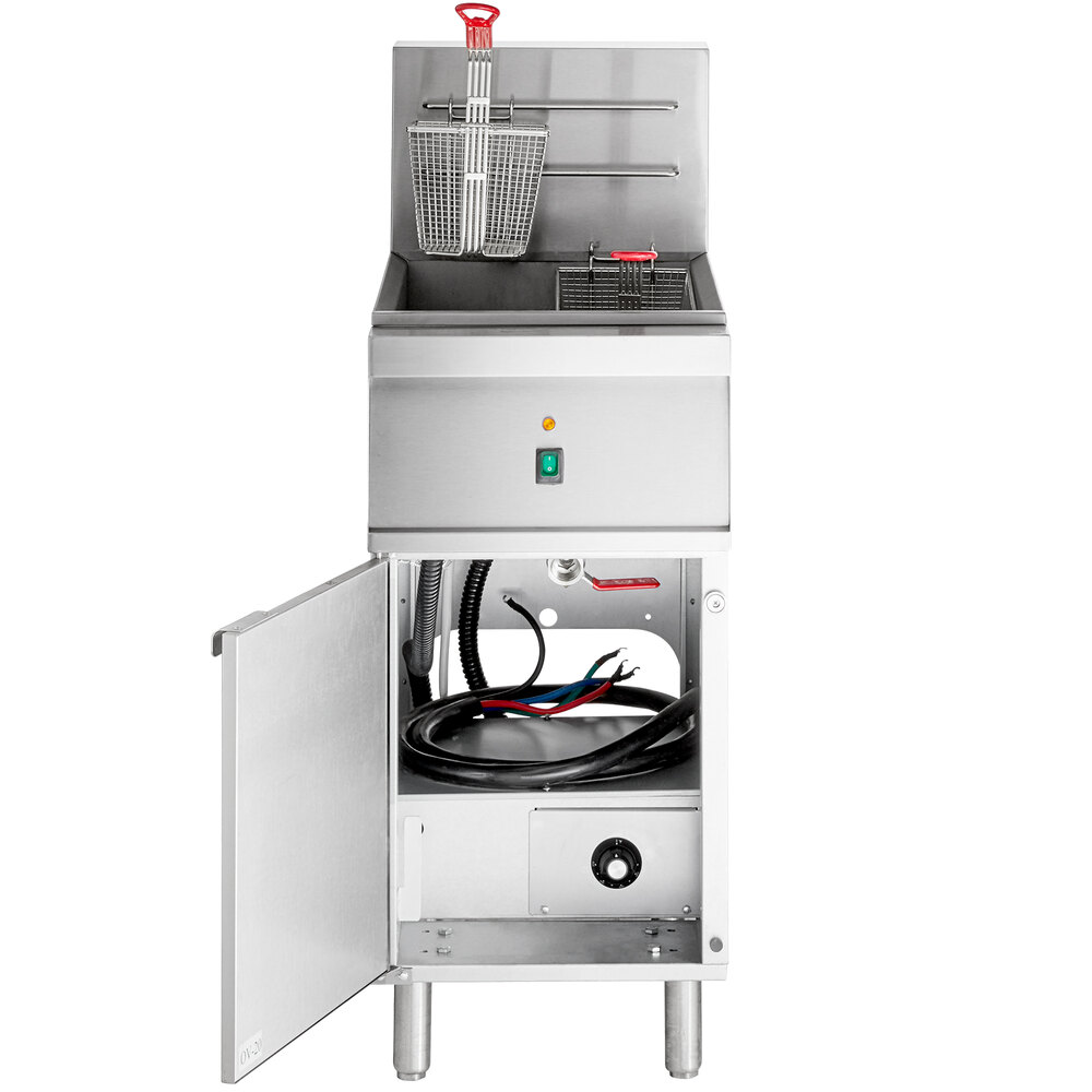 Avantco EF402081 40 lb. Electric Floor Fryer 208V, 1 Phase