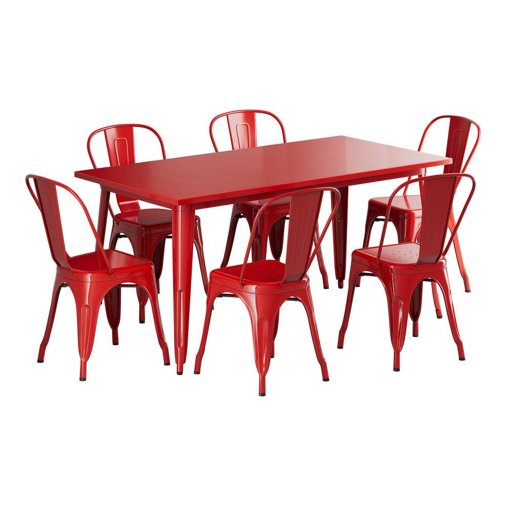ダークレッドテーブル Lancaster Table & Seating Alloy 63