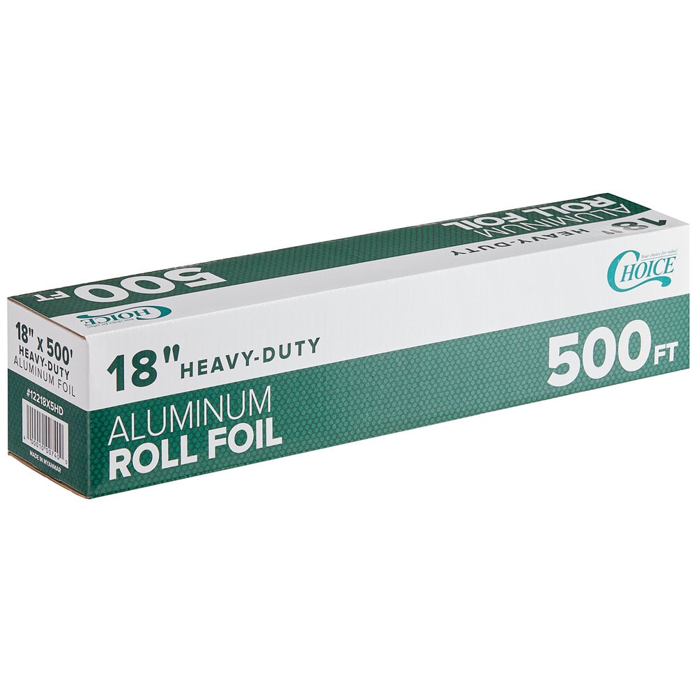 Heavy Duty Aluminum Foil, 18 Inches X 500 Feet, Commercial Industry Grade,  Food Service, Wrap, Bulk Thick Super Heavy Duty Roll (1-Pack) 