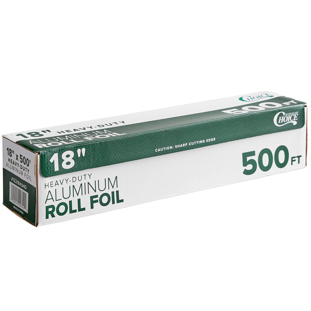 Choice Heavy Duty Aluminum Foil for Food Service, 18" x 500'