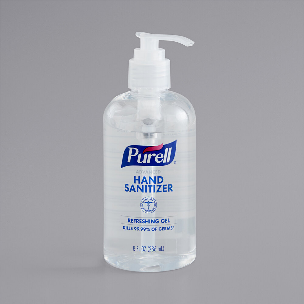 Purell Gel Hand Sanitizer w/ Pump 12/Case