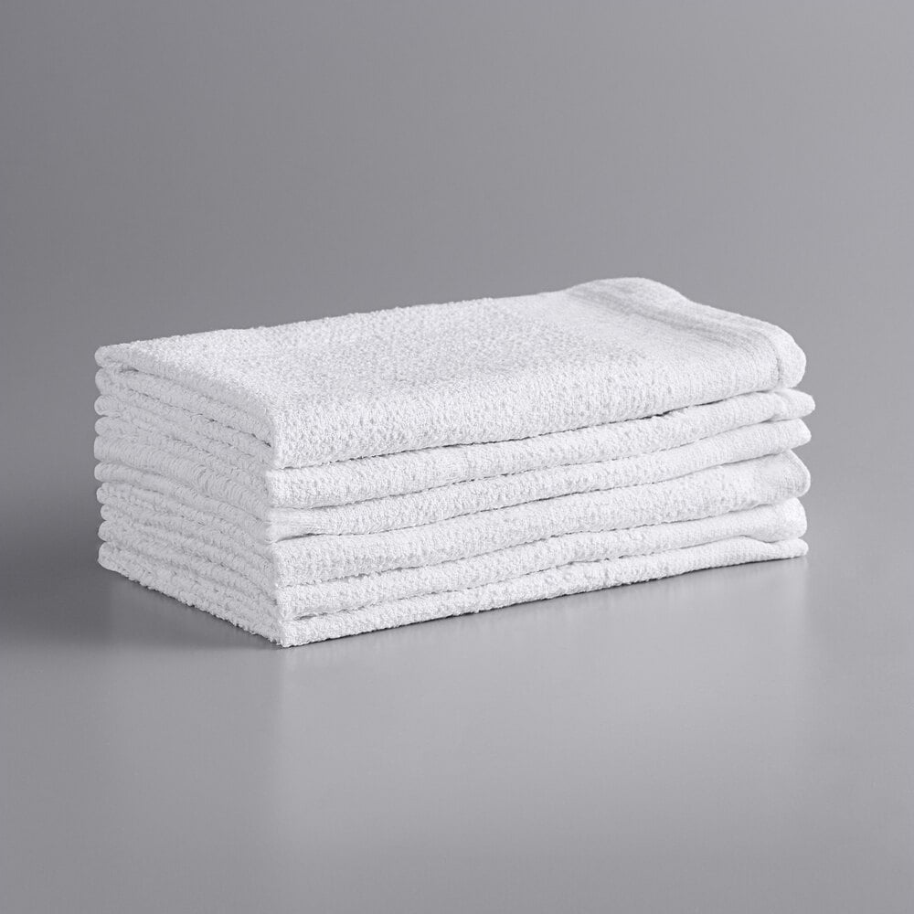 Hotel Quality 100% Cotton Absorbent Terry Towelling Ribbed Towels White 