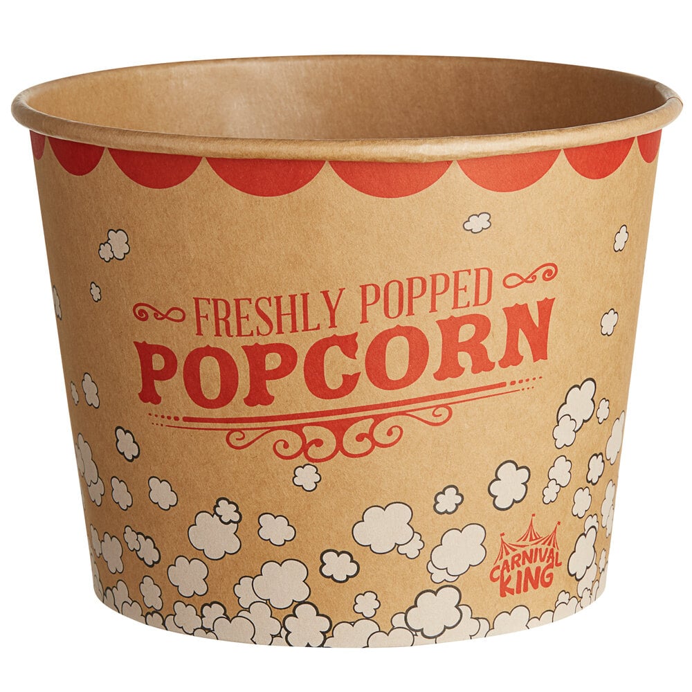 Carnival King Kraft 85 oz. Popcorn Bucket - 150/Case
