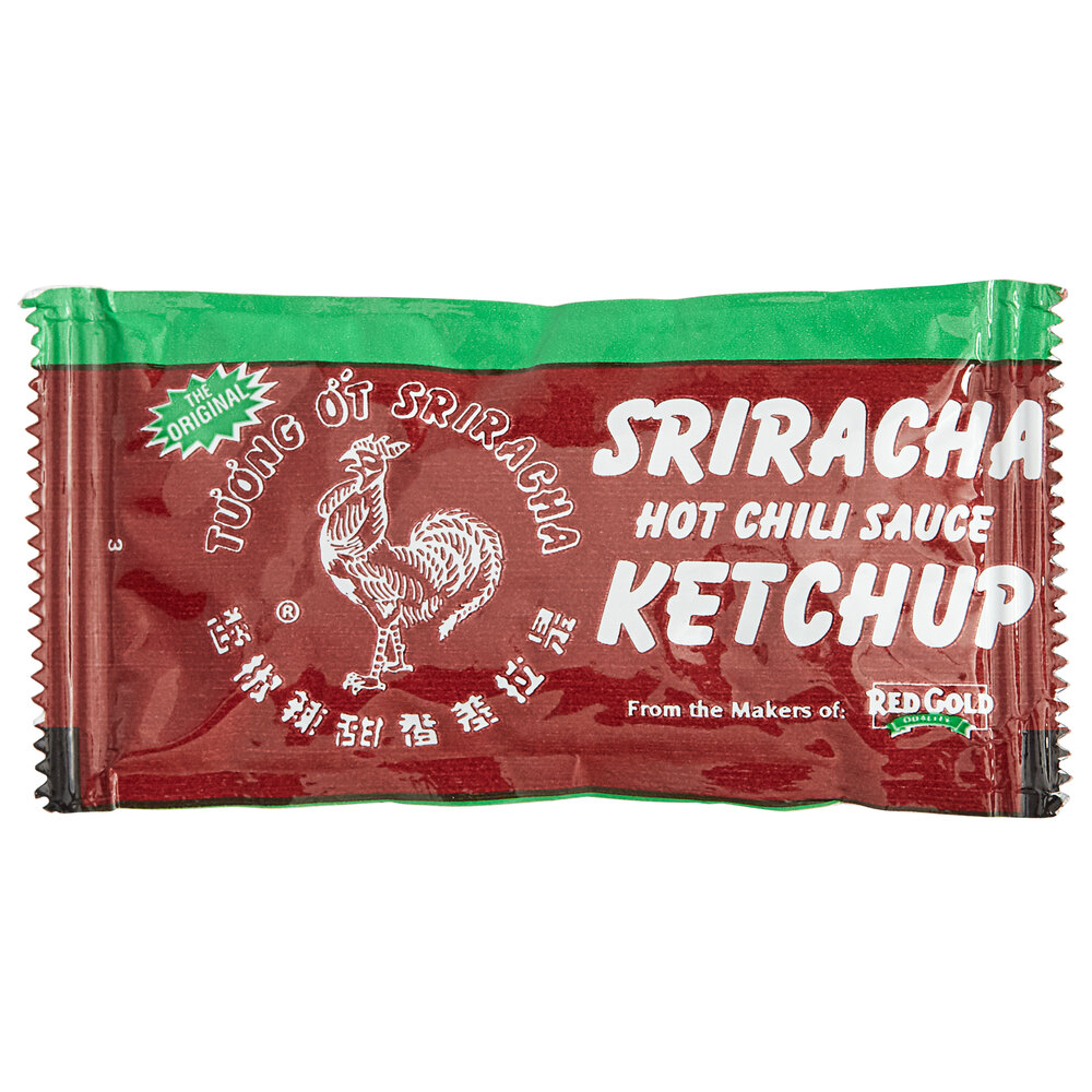 Huy Fong Sriracha Hot Chili Ketchup Packets - 1000/Case