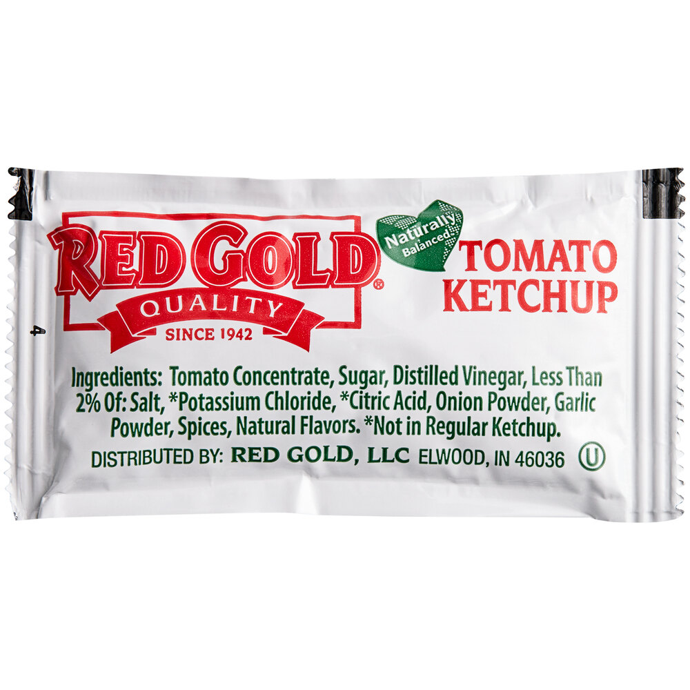 Red Gold Ketchup Packets (All Natural) 1000/Case