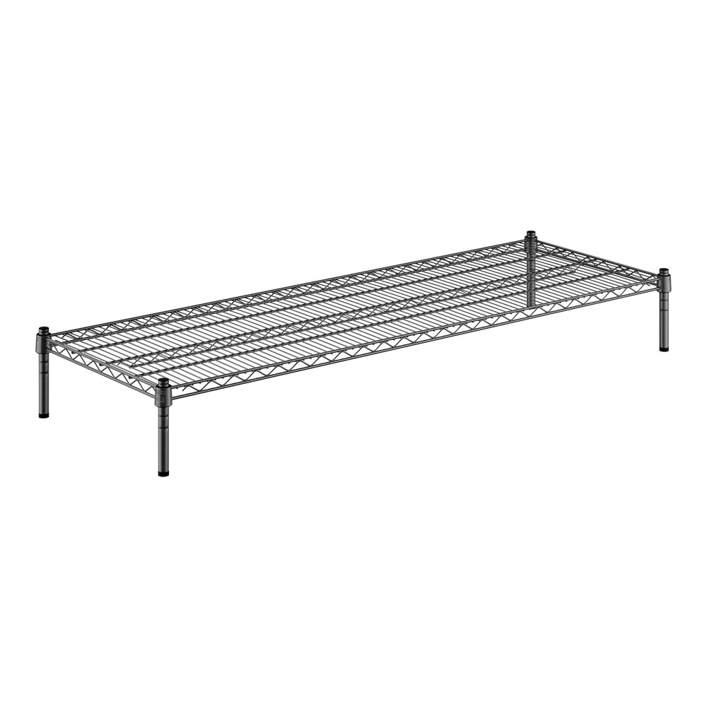 regency-21-x-60-nsf-black-epoxy-1-shelf-kit-with-8-posts