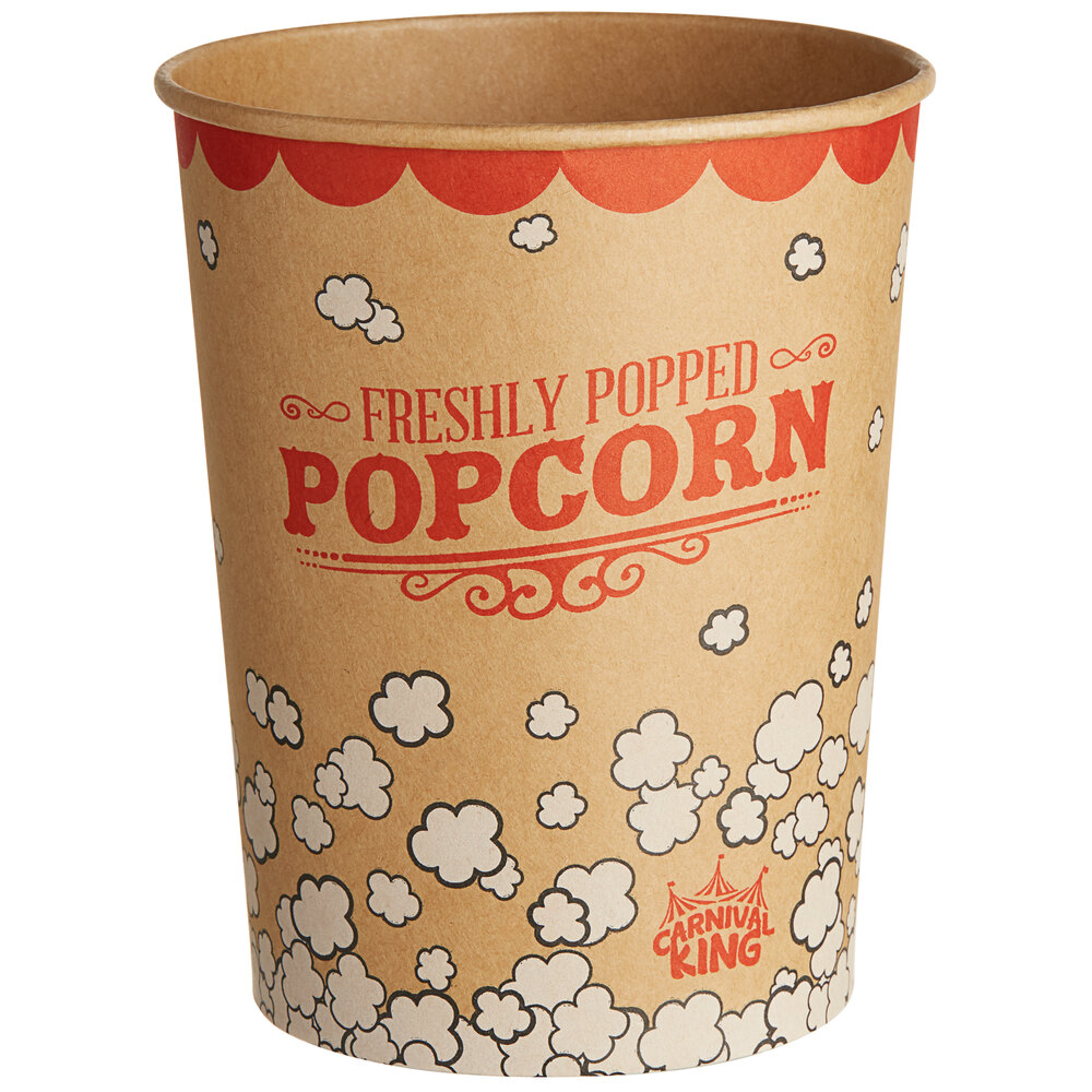 Carnival King Kraft 32 oz. Popcorn Cup - 50/Pack