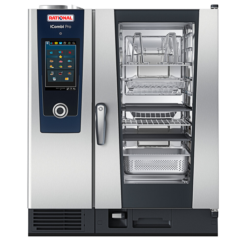 combi pro 10-1/1電気スチームコンベクションオーブン 2021年製 Rational iCombi Pro 10 Pan Half-Size Natural Gas Combi Oven - 208