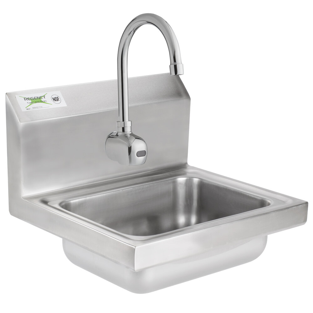 Regency 17" x 15" Wall Mounted Hand Sink with Waterloo HandsFree