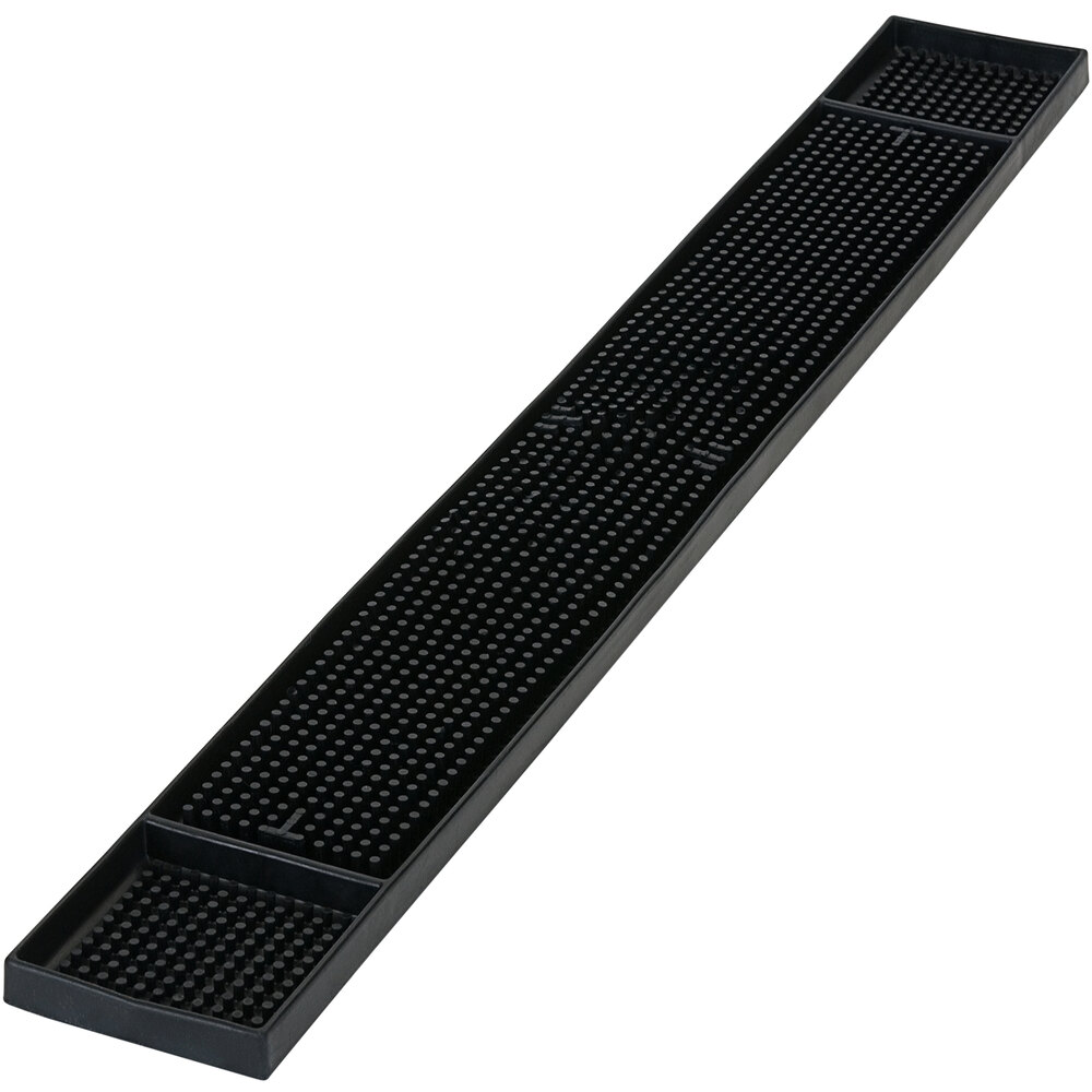 Carlisle 1060203 3" x 27" Black Rubber Bar Mat