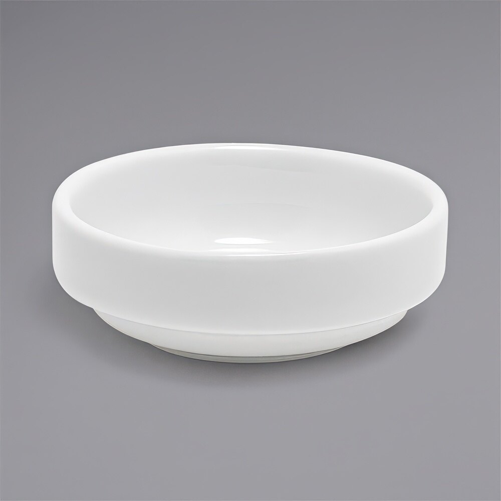 Front of the House Monaco 1.5 oz. Bright White Round Porcelain Ramekin ...