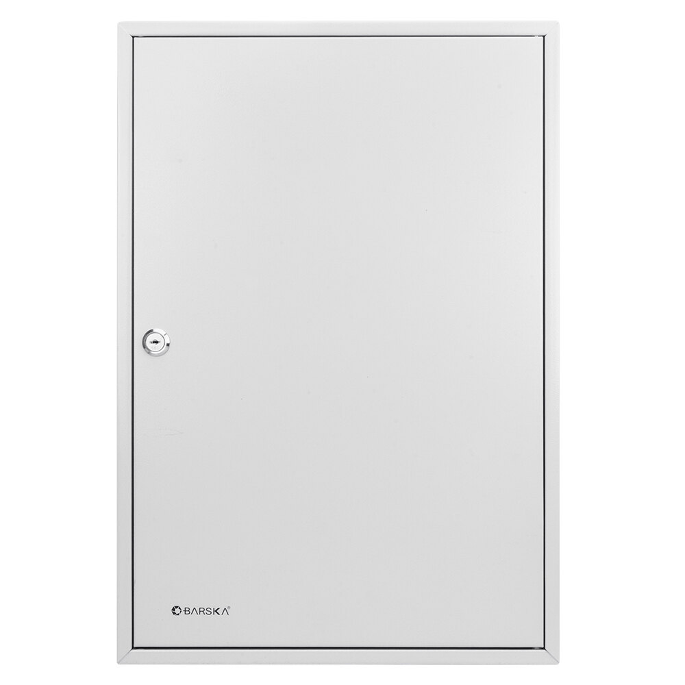 Barska CB12956 12 3/4" x 3" x 14 3/4" Gray Steel 100-Key Cabinet with ...