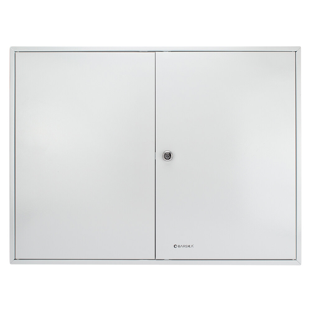 Barska CB13240 28 1/2" x 5 1/2" x 21 3/4" Gray Steel 480-Key Cabinet ...