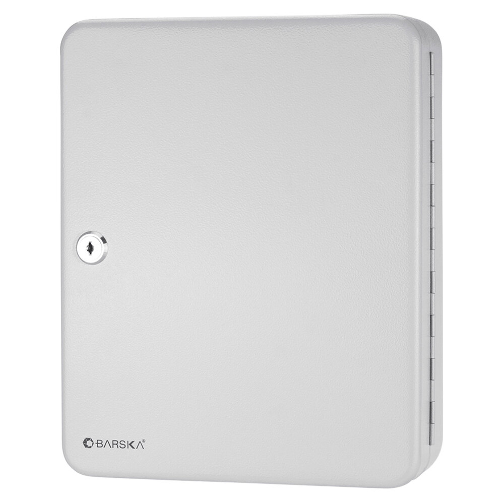 Barska CB13234 9 1/2" x 3 1/8" x 11 3/4" Gray Steel 90-Key Cabinet with ...